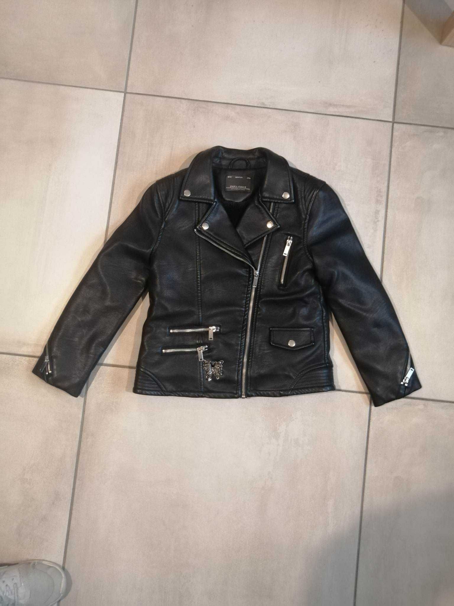 ZARA Czarna kurtka na wzrost 140 cm ocieplana w środku jak nowa
