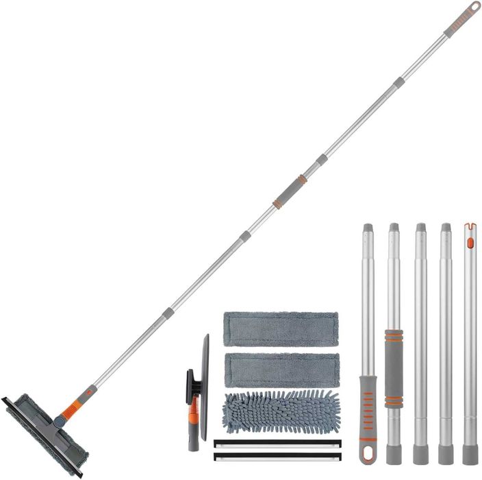 Myjka do szyb teleskopowa od 23 cm do 200 cm, ściągaczka do okien
