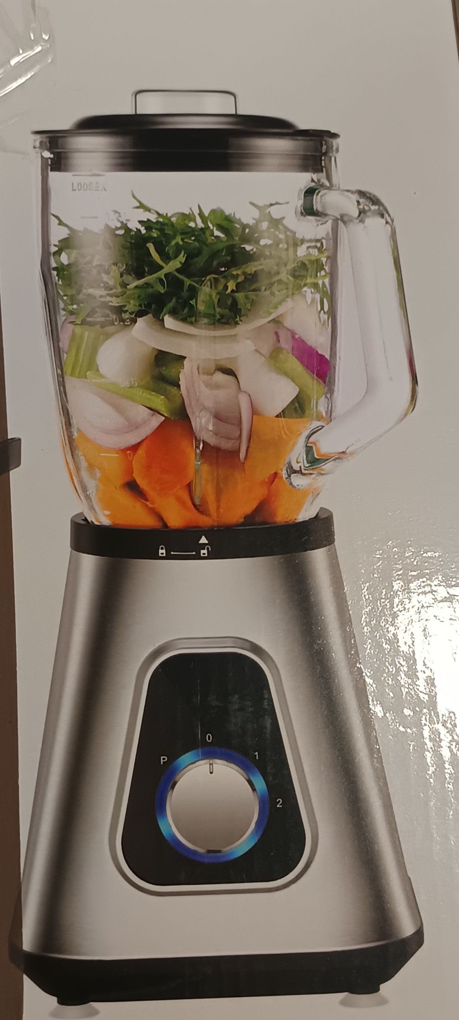 Blender o mocy 1200W 3 prędkości funkcja pulsacyjna do lodu