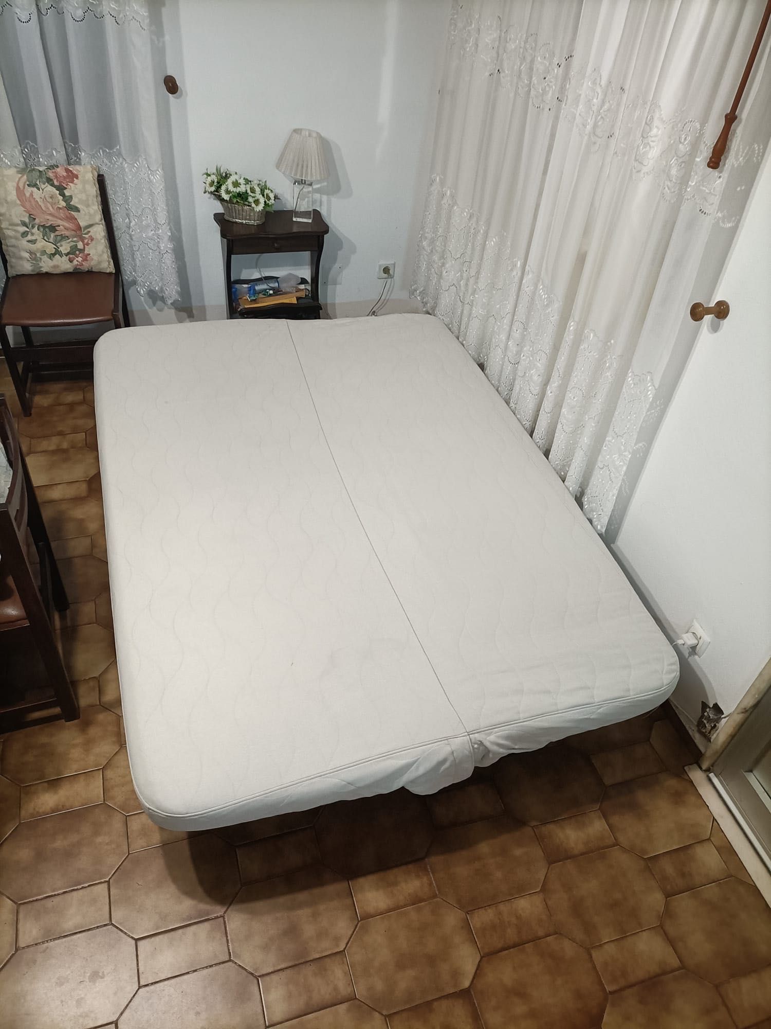 Sofá cama 3 lugares c/ colchão de espuma NYHAMN Ikea