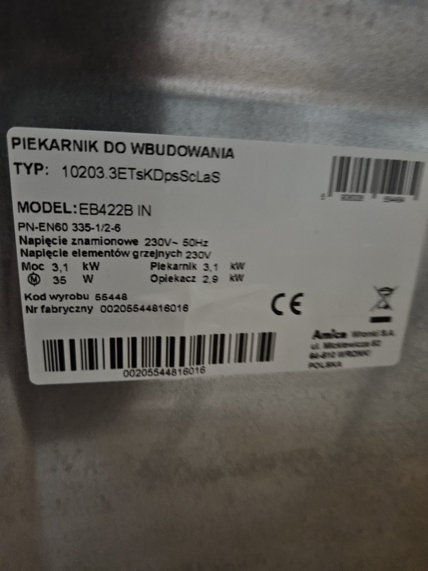 Piekarnik Amica bardzo dobry stan