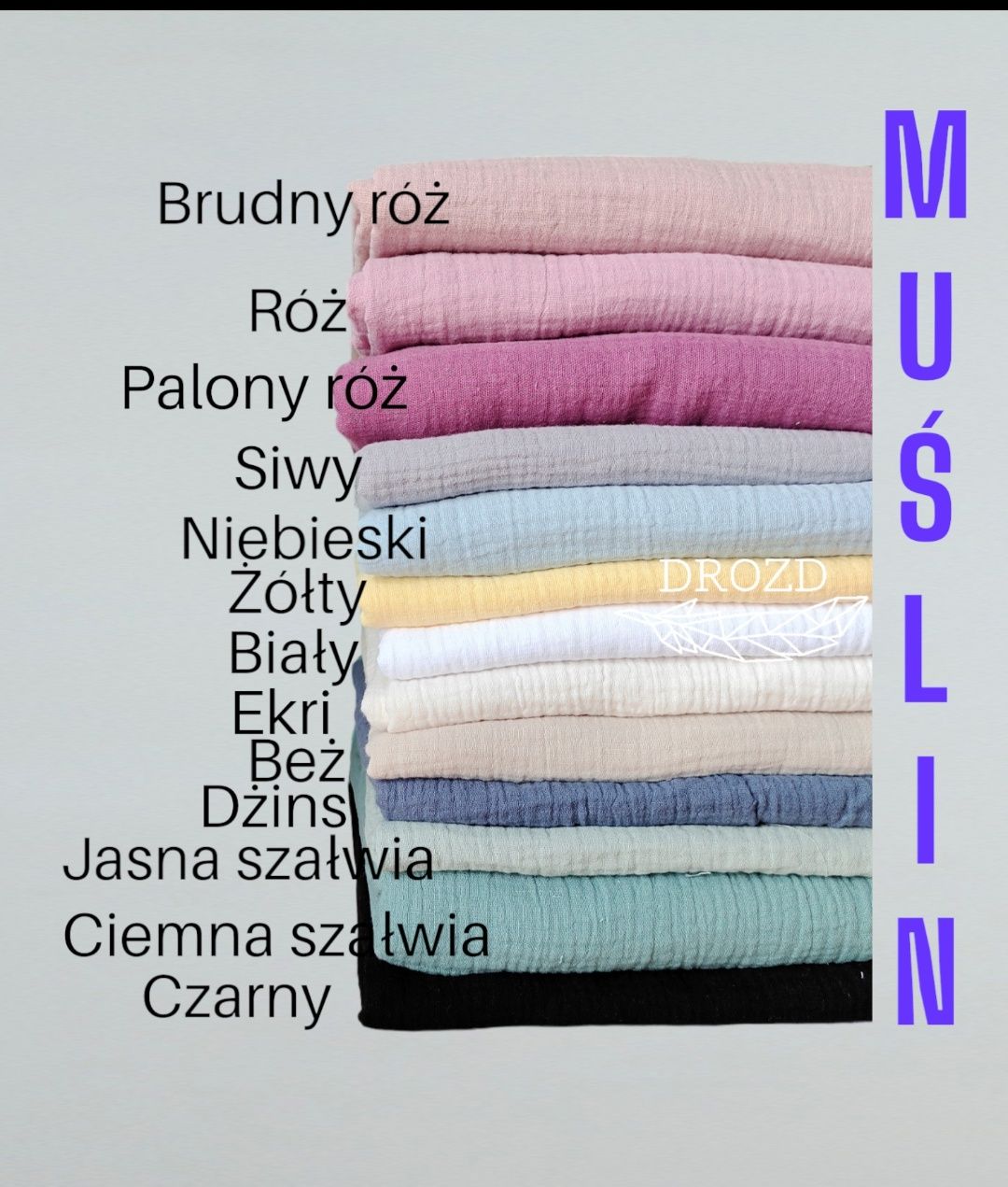 * PROMOCJA* chustka muslinowa z daszkiem do rozmiaru 52 cm