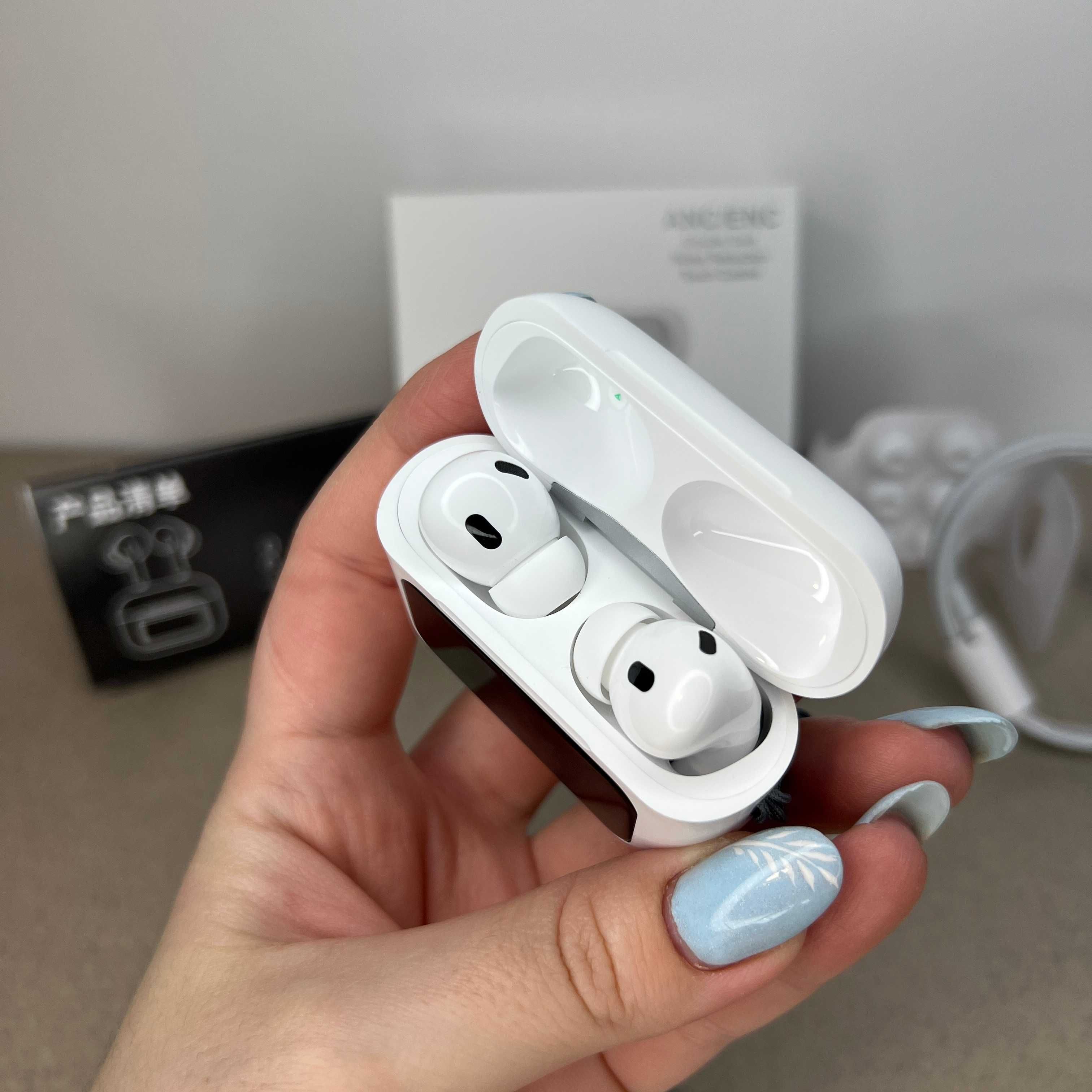 Наушники з екраном на кейсі AirPods Pro 2 ANC Lux З Шумопоглинанням