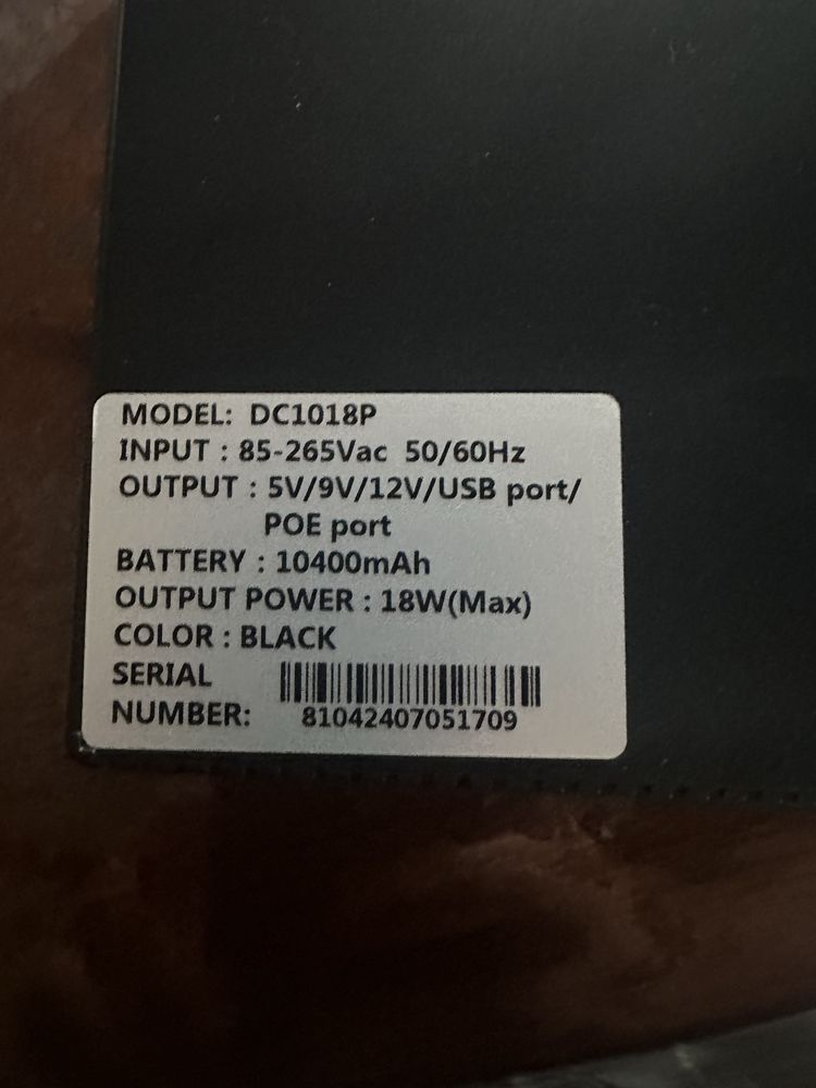 ДБЖ , УПС павербанк для роутера 10400mAh