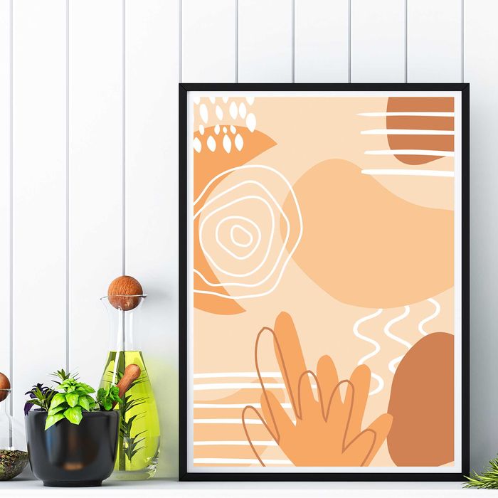 plakat w stylu boho, stylowy plakat Boho kwiaty, roślina i natura