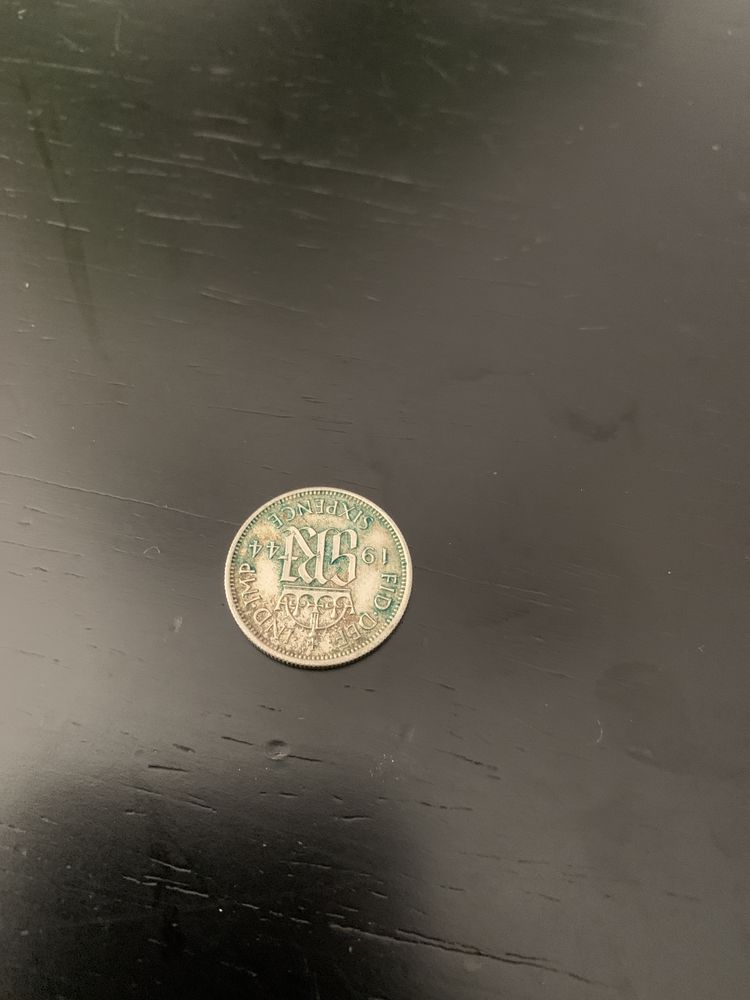 Moeda de six pence de 1944, Inglesa