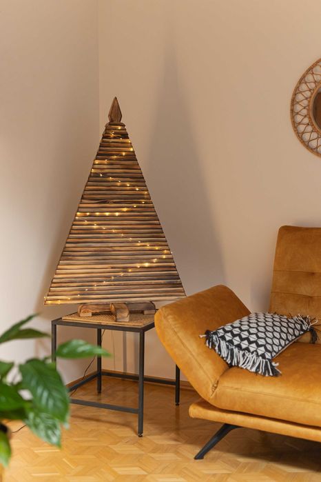 Choinka drewniana ekologiczna, naturalne drzewko świąteczne 114 cm