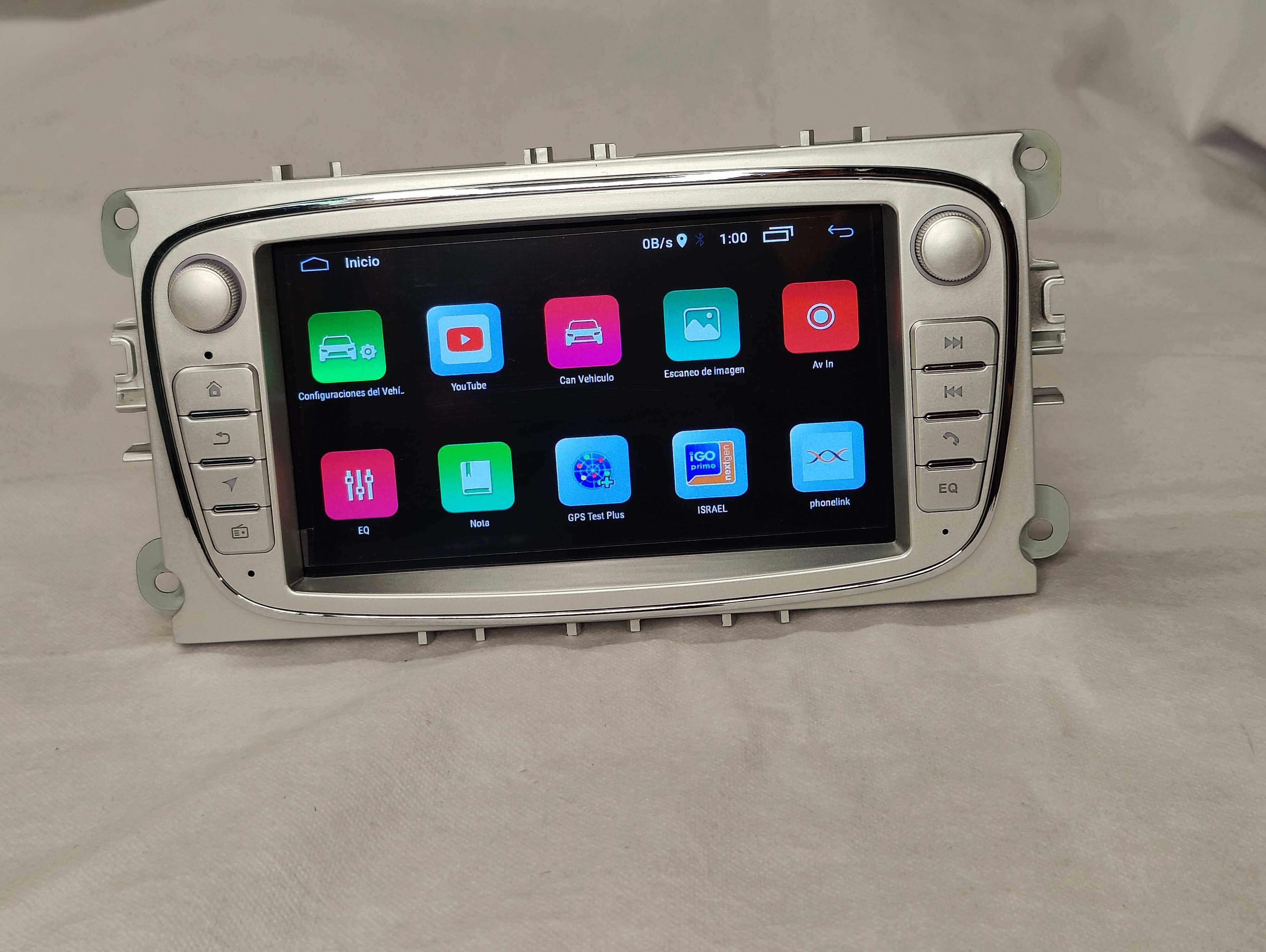 Radio 2 DIN Android para Ford C-MAX S-MAX Galaxy Focus - Novo - Silver