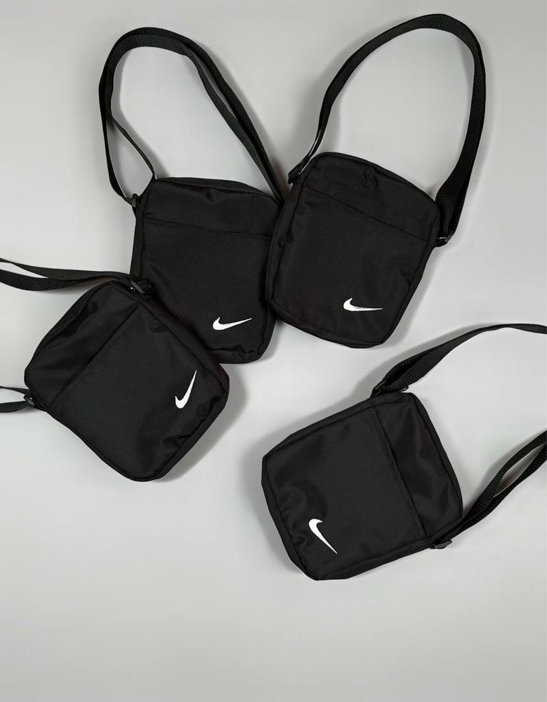 •Чорна сумка Nike, купити сумку найк, сумка через плече, барсетка•