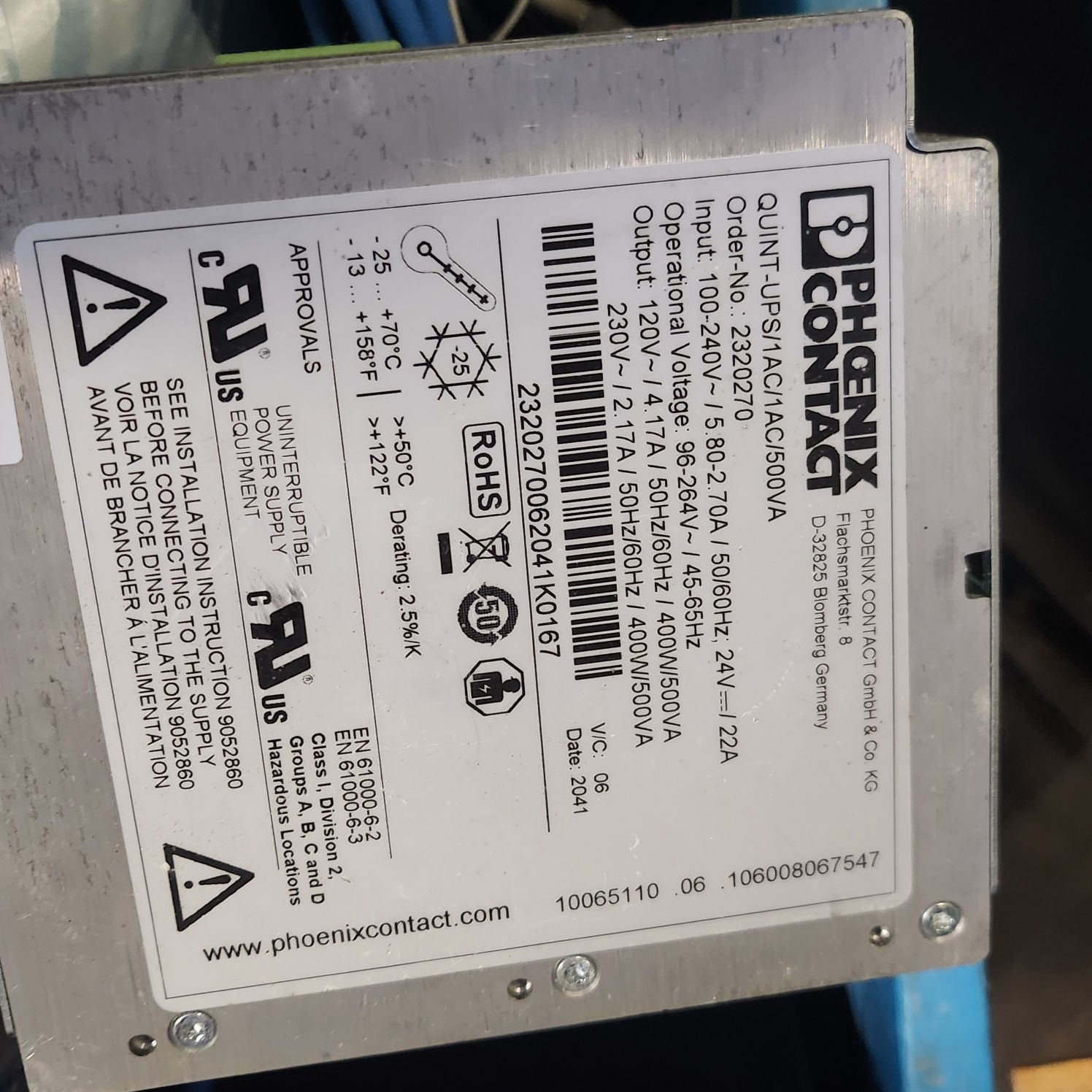 QUINT-UPS/ 1AC/ 1AC/500VA - Zasilacz bezprzerwowy