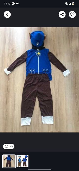 STRÓJ na Karnawał PSI PATROL Chase Kostium-Rozmiar M- Szybka Wysy 24H