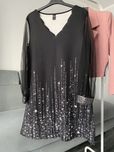 Emery Rose M/38 czarna sukienka we wzory