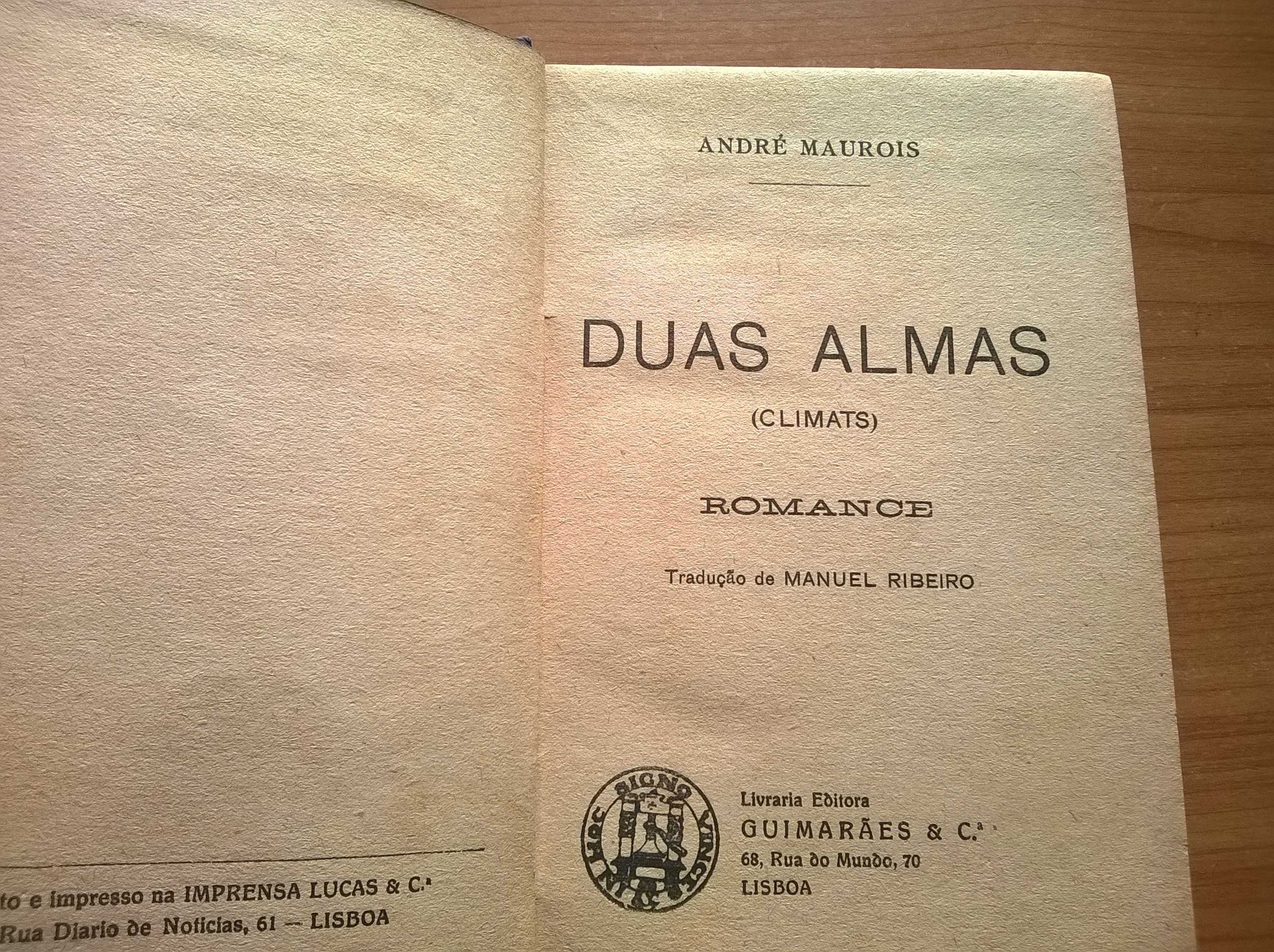 " Duas Almas " - André Maurois (portes grátis)