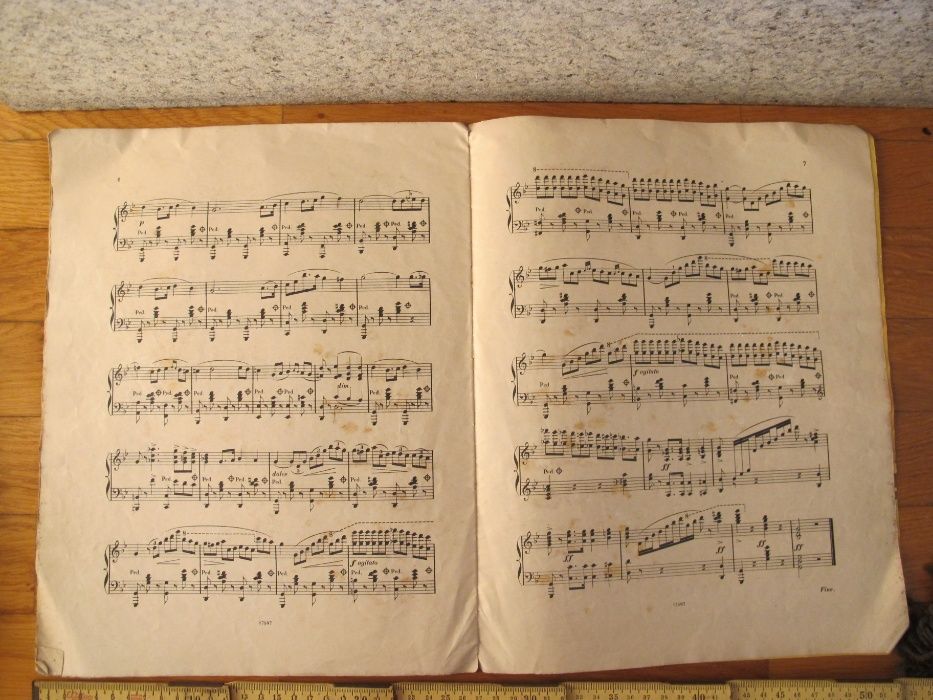 Partitura Musical Romance Piano Antiga - Chanson Russe