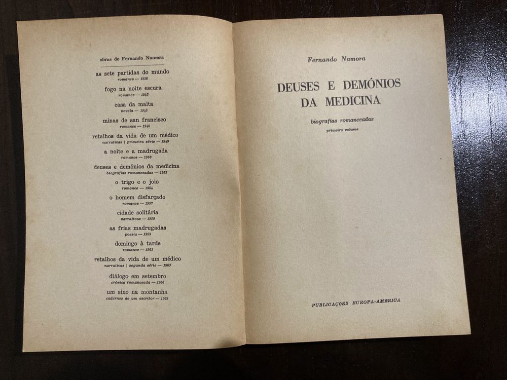 Deuses e Demónios da Medicina de Fernando Namora