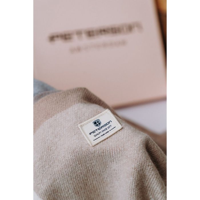 dwustronny szalik damski z frędzlami - peterson