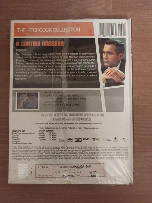 NOVO e SELADO - Hitchcock Collection - A Cortina Rasgada