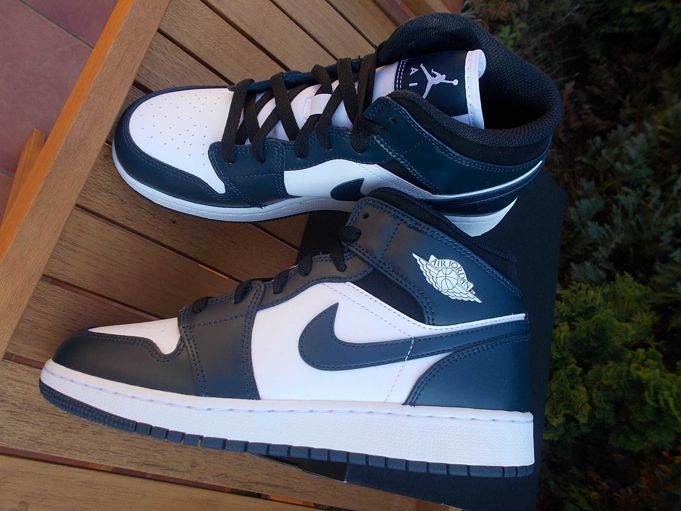 (r. Eur 39 ) Nike Jordan 1 Mid Armory Navy Dark Teal 554725,-411