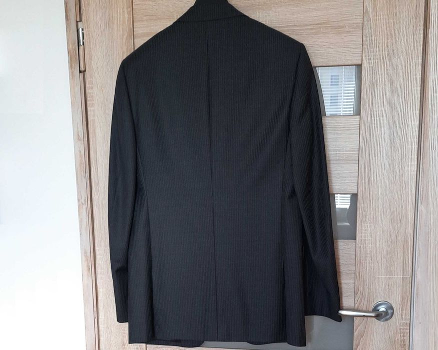 Marynarka na 182 cm, wełniana, ciemnoszara - stan idealny, jak nowa