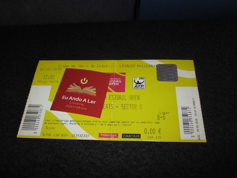Premium Seats Clube de Ténis do Estoril Open Estádio Millennium 2018