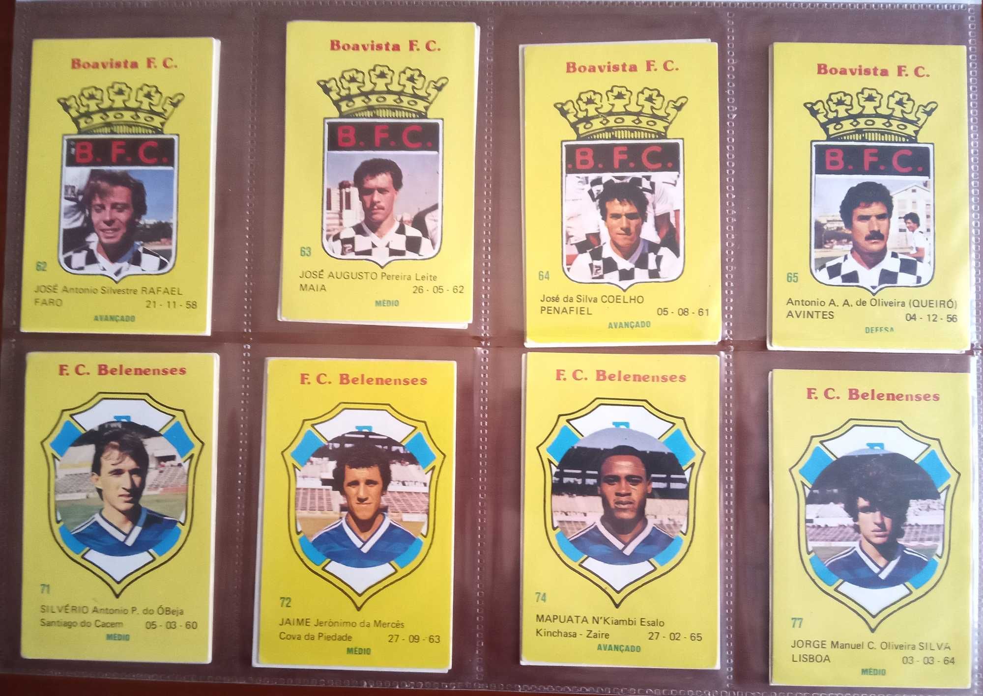 43 calendários diferentes da coleção futebol 87 da sorcacius