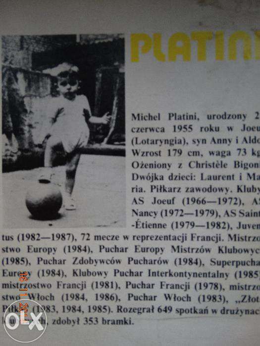 M.Platini-Krzysztof Wyrzykowski 1990r(piłka nożna)