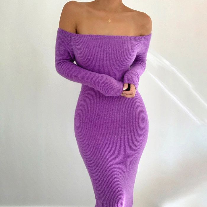 Vestido de Malha Canelada