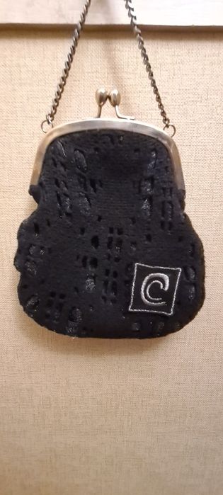 Сумка жіноча чорна, шерстяна,  не велика