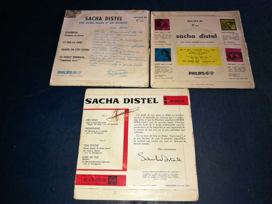 3 singles de Sacha Distrel (Cada a 3,50)