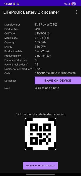Акумулятор eve lf105 lifepo4