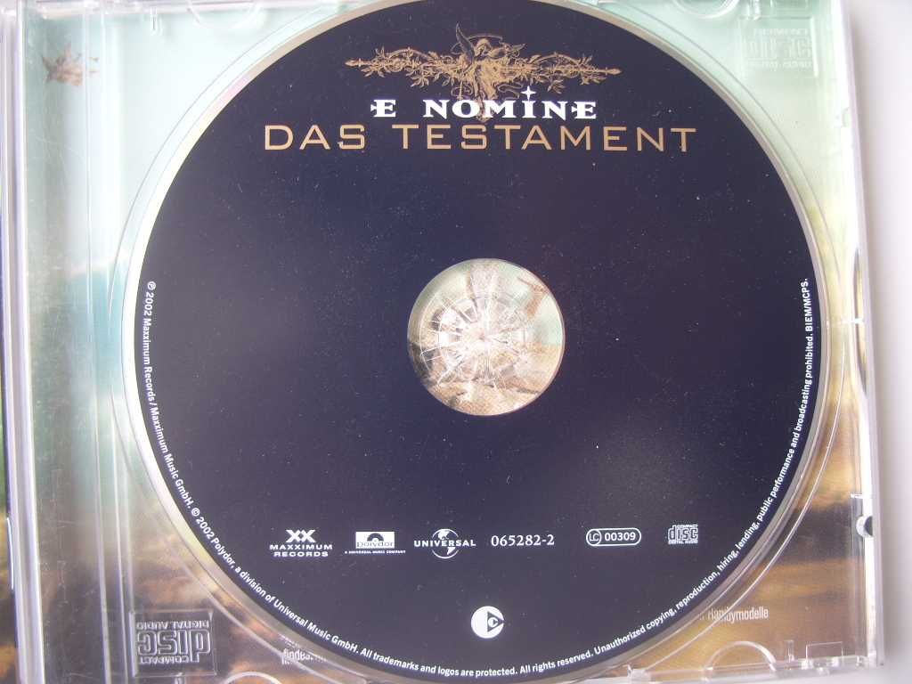 Elektro CD; E Nomine das testament2002 rok.