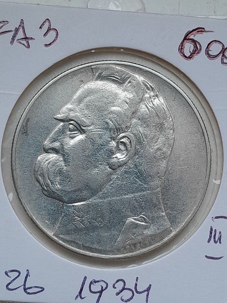10 zł. 1934r. Piłsudski-rzadka