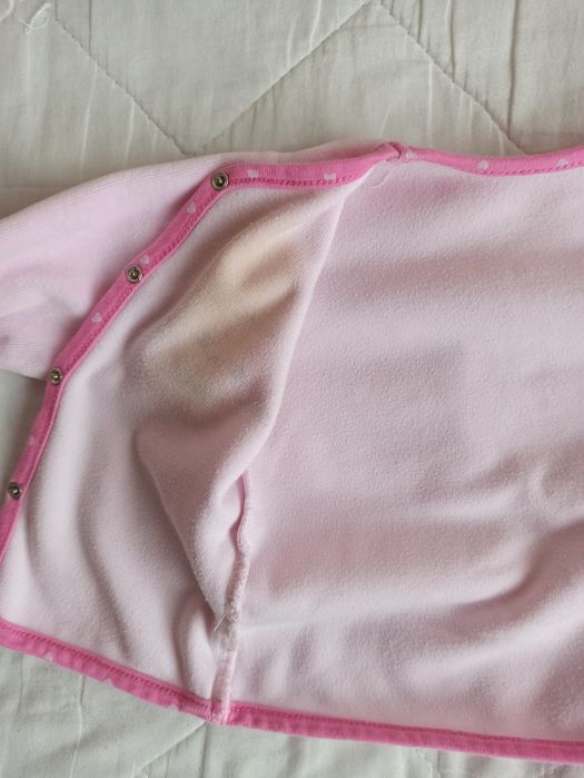 Komplet dres welurowy różowy rozm. 68