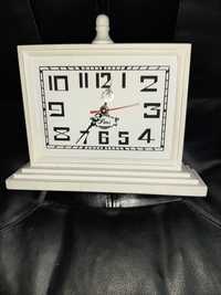 Drewniany elektroniczny zegar kominowy