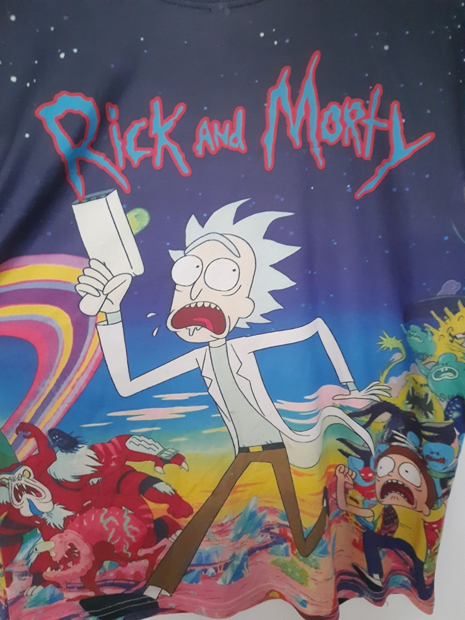 Rick and Morty koszulka męska L Rick i Motry Unikat 2 strony nadruk v4