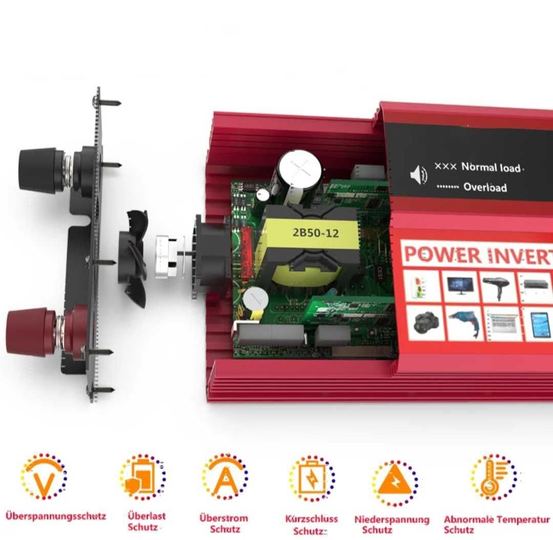 Універсальний перетворювач напруги Power Inverter 4000W, 800 Вт.