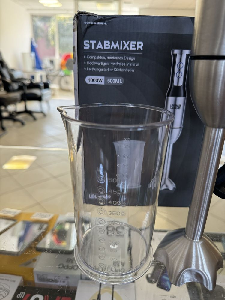 Blender ręczny LEBENLANG LBL4589,  1000 W srebrno szary