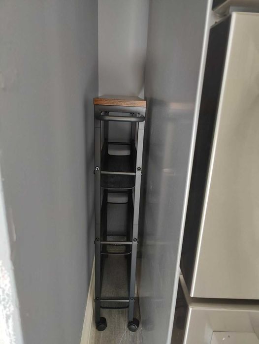 Półki akcesoria do łazienki z poziomami czarny przechowywanie