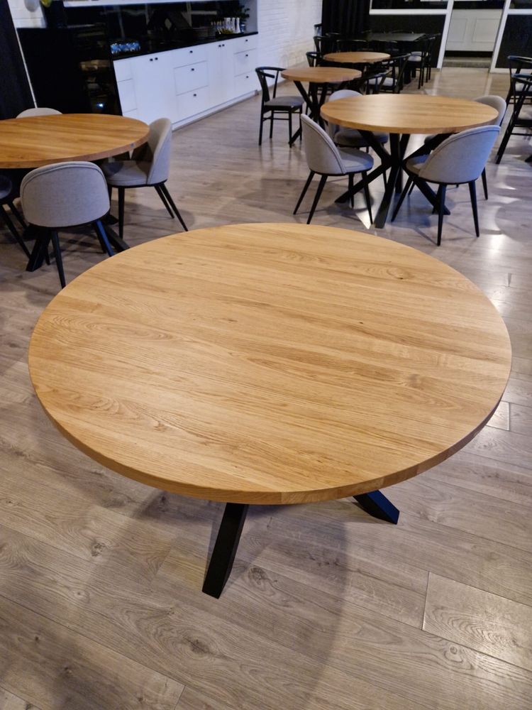 Stół drewniany okrągły średnica 130 cm