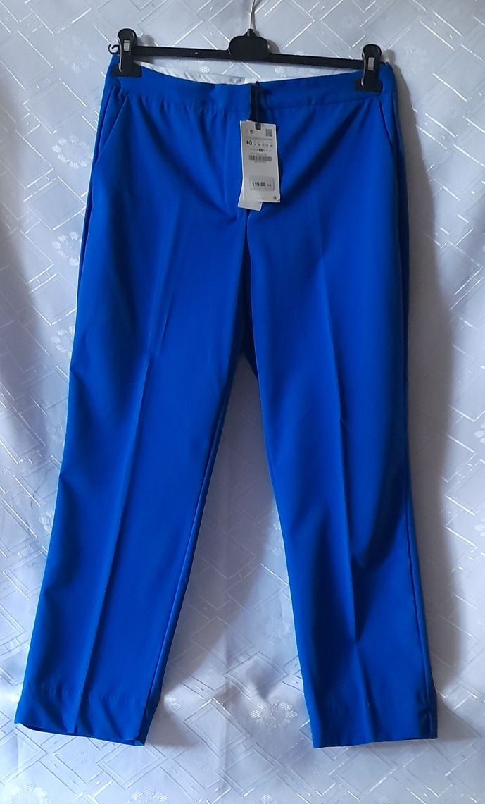 Spodnie cygaretki f. Zara, r.40, nowe z metką