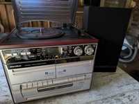 Gramofon , radio , CD , kasety . Gramofon Karcher sprawny z igłą .