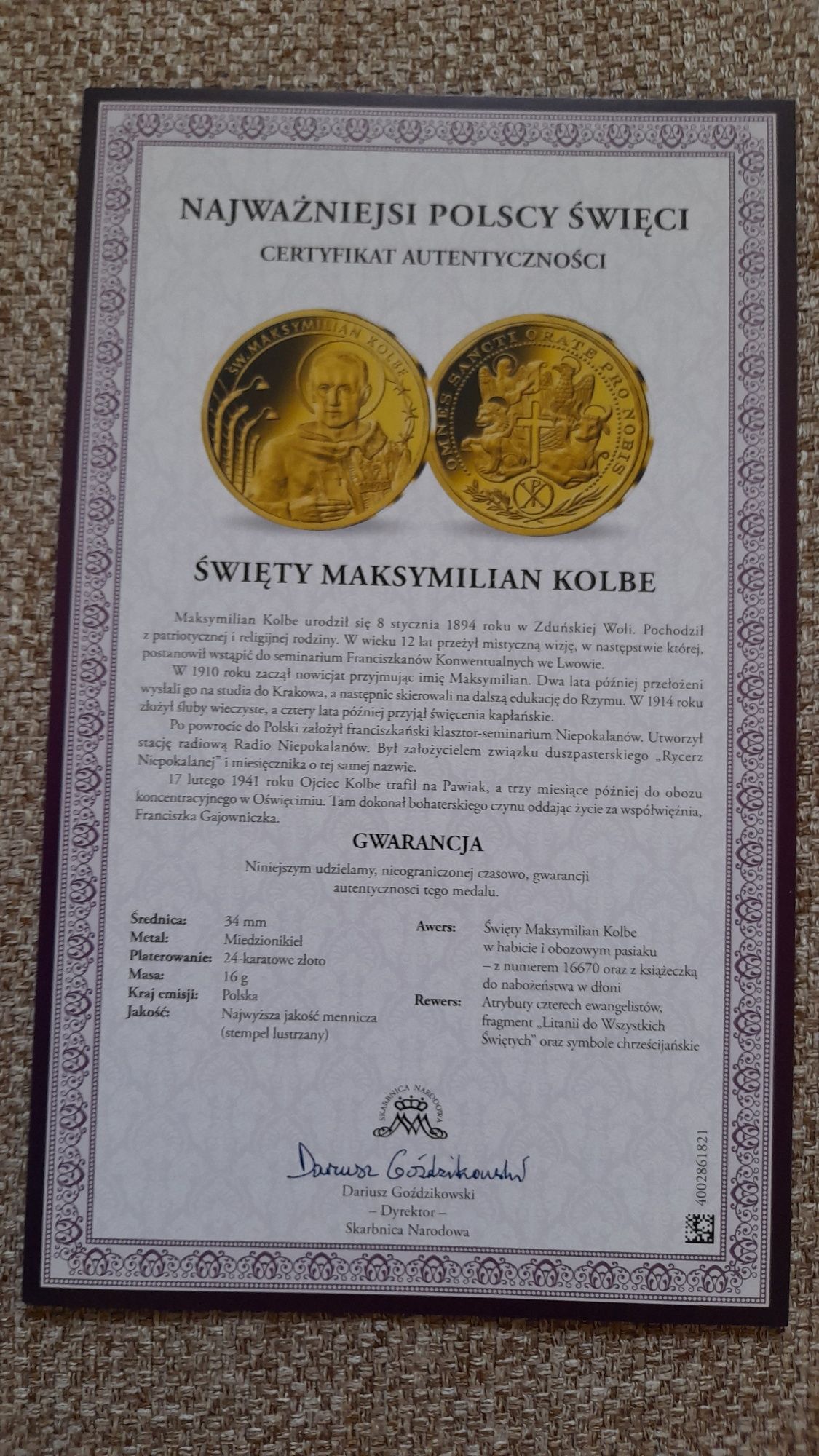 Święty Maksymilian Kolbe - Najważniejsi Polscy Święci