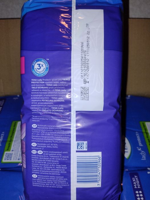 TENA Ledy Protect+ Maxi Night (144 sztuki) podpaski na noc dla kobiet