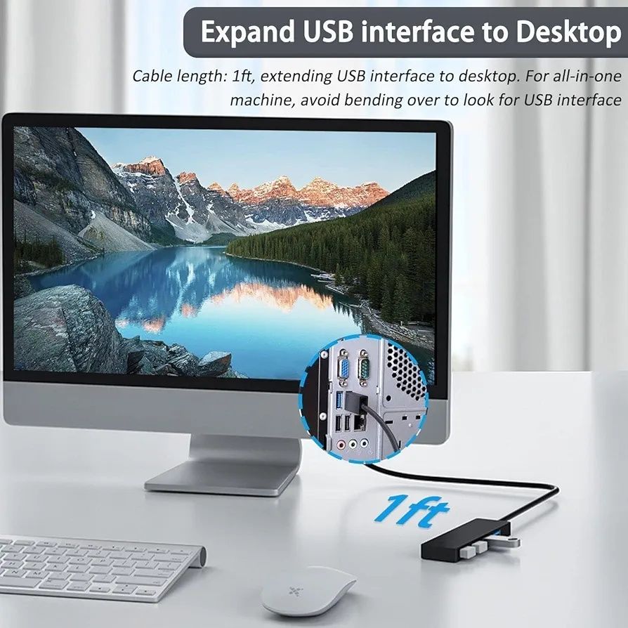 Rozdzielacz ,koncentrator USB, 4 porty USB 3.0 AKWOR