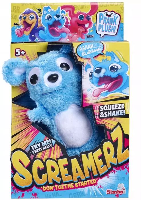 Miś interaktywny Simba ScreamerZ 30 cm niebieski. Simba Toys