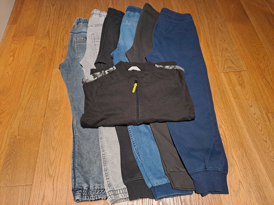 Dresy, dżinsy, bluza, H&M, Reserved, 140-146