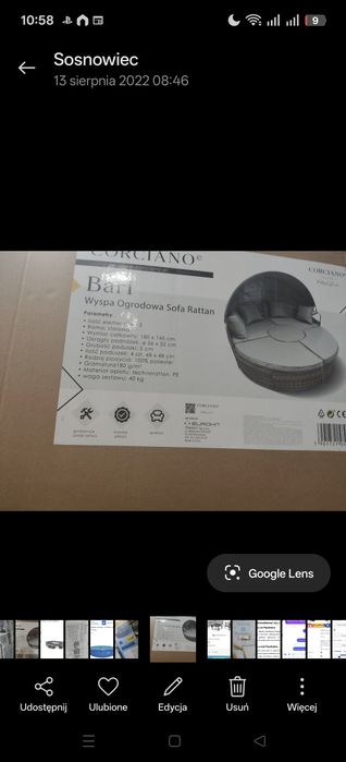 Wyspa ogrodowa rattan Bari corciano