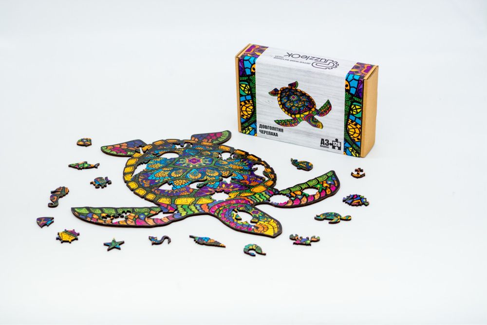 Дерев'яний пазл Довголітня Черепаха