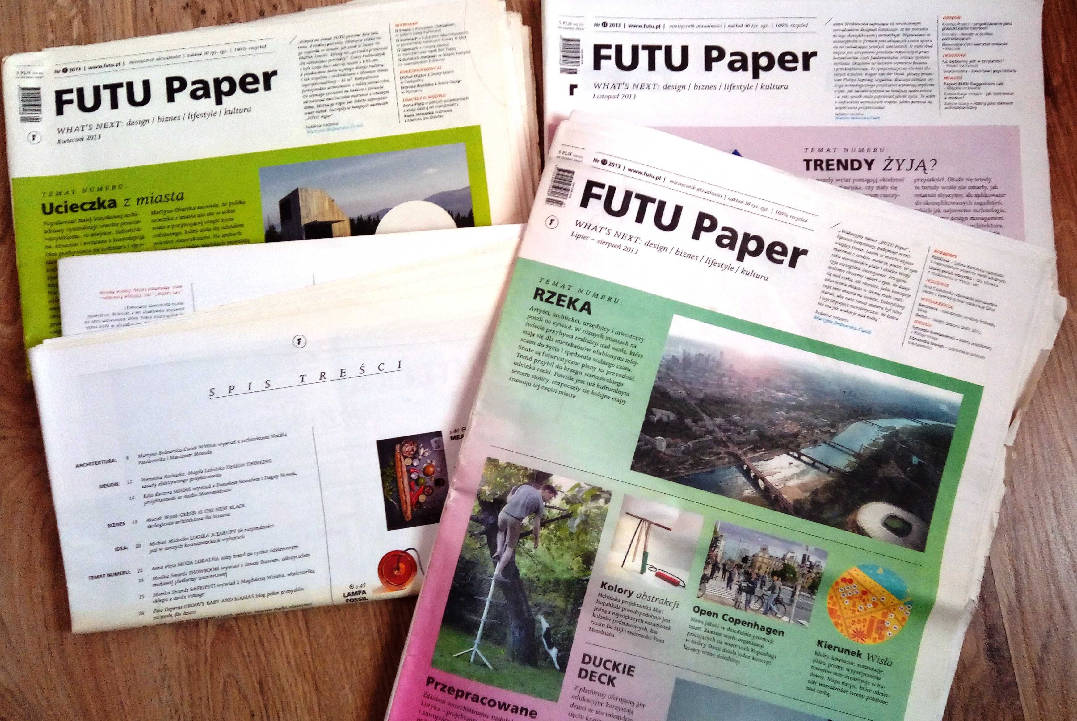 FUTU Paper Zestaw 4 czasopism z 2013 roku archiwalne