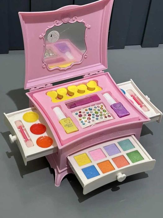 Набір дитячий косметики в скриньці тіні рум'яна помада Рожевий (6801C)